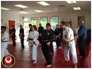 with Sensei Heidi Gauntner in 2006. Who would knew this would be the day that we met our Kobudo sensei who is also one of our best friends