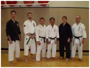 with Hanshi Tsuyoshi Uechi, 9th Dan  Isshin Ryu Karatedo in Okinawa in 2010